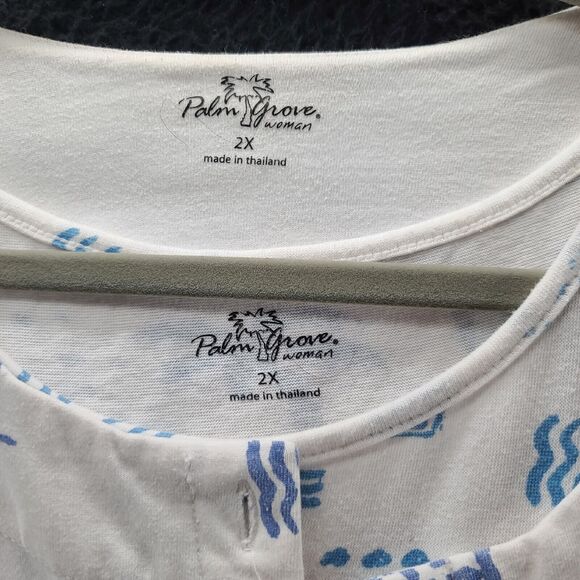 Palm Grove Womens Set Multi-Color Size 2X Cotton/Polyester Blend Jacket & Tank - Picture 5 of 12